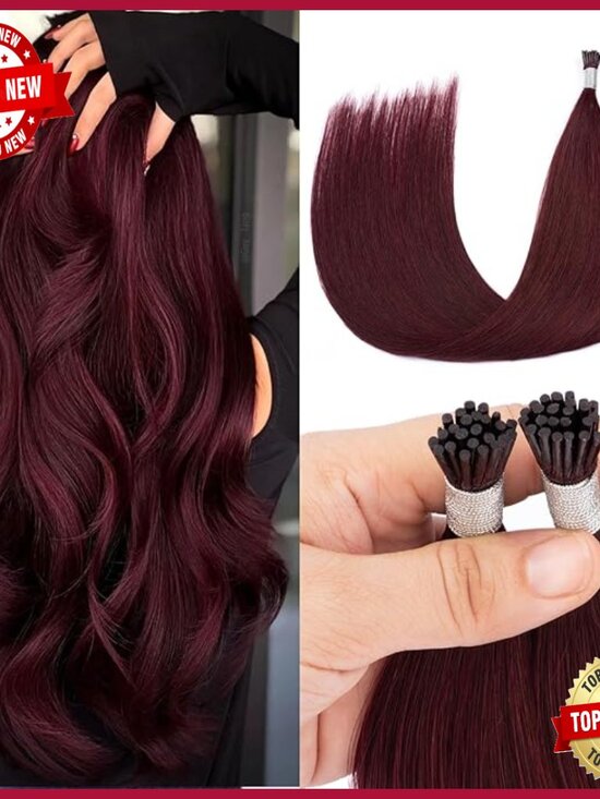 22 Inch Human Hair I-Tip Extensions 50g Microlink Remy Hair main image 5